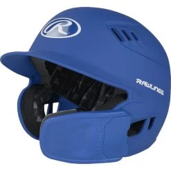 Baseball Rawlings R16 Matte Batting Helmet With Universal Jaw Guard: R6R07