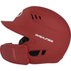 Baseball Rawlings R16 Matte Batting Helmet With Universal Jaw Guard: R6R07