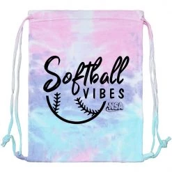 DSG Apparel Baseball National Softball Association NSA Softball Vibes Tie Dye Drawstring Bag