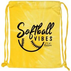 DSG Apparel Baseball National Softball Association NSA Softball Vibes Tie Dye Drawstring Bag