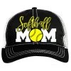 Pacific Headwear Softball Mom Vintage Trucker Snapback Hat: V67BW