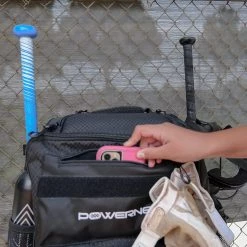 Baseball PowerNet Odyssey Rolling Gear Bag (Backpack): B014-BK