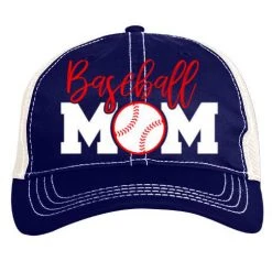 Pacific Headwear Baseball Mom Vintage Trucker Snapback Hat: V67NW