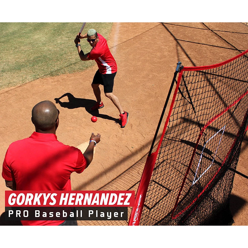 PowerNet 7' X 7' DLX Hitting Net & 1 Weighted Ball: 1009 Baseball 3 PowerNet 7' X 7' DLX Hitting Net & 1 Weighted Ball: 1009 Baseball