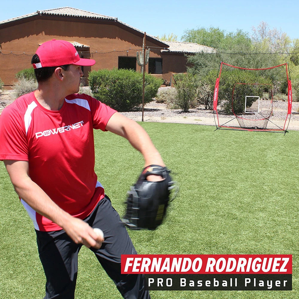 PowerNet 7' X 7' DLX Hitting Net & 1 Weighted Ball: 1009 Baseball 6 PowerNet 7' X 7' DLX Hitting Net & 1 Weighted Ball: 1009 Baseball