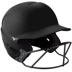 Baseball Mizuno F6 Solid Fastpitch Batting Helmet With Mask: 380395 / 380397
