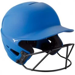 Baseball Mizuno F6 Solid Fastpitch Batting Helmet With Mask: 380395 / 380397
