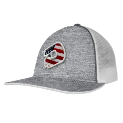 DeMarini USA D Heather Flex Fit Hat: TRKUSAHEATHER Baseball