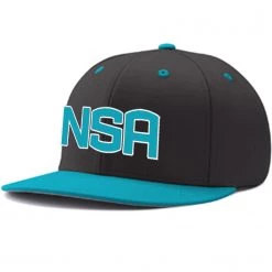 Champro Sports Baseball NSA Classic Series Black Teal Snapback Hat: HC4-BT-TW