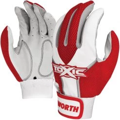 Baseball Worth Toxic Adult Batting Gloves: TOXBG